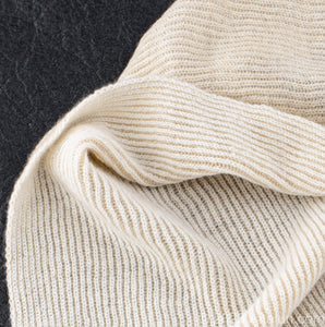 Altalun Hooded Scarf - Sustainable Elegance in Creamy White and Beige