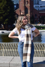 Load image into Gallery viewer, Striped Scarf | Natural Colors | Purl Stitch